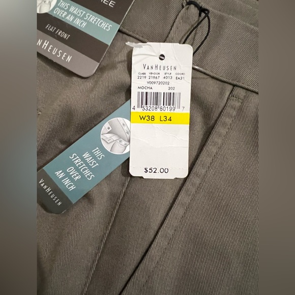 Van Heusen Pants Mens 38 Khaki Straight Leg - Picture 3 of 5